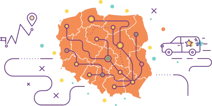 Mapa dojazdów Zdobywców Talentów